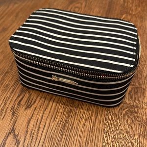Navy/Cream Striped Travel Jewelry Holder